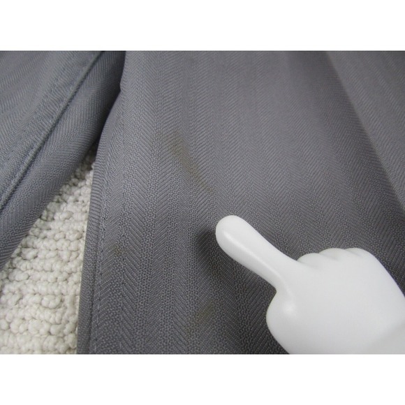 VTG Wrangler Pants Mens 36 Gray Chino 70's 80's USA Polyester Straight Leg 34x26 - Picture 2 of 9